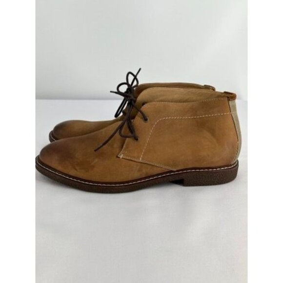 Lucky Brand Men’s Chukka Boots Size 13 Brown Waxed leather Weathered Distressed - Picture 4 of 16
